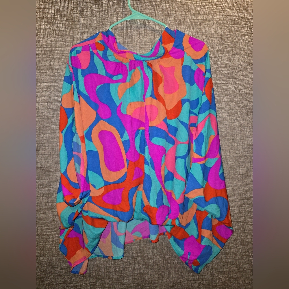 Colorful Abstract Patterned Top